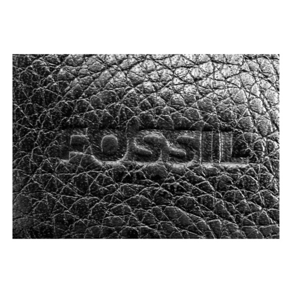 FOSSIL Vintage Black Leather Coin Purse 4.5”x 3” Small Wallet - Picture 5 of 6